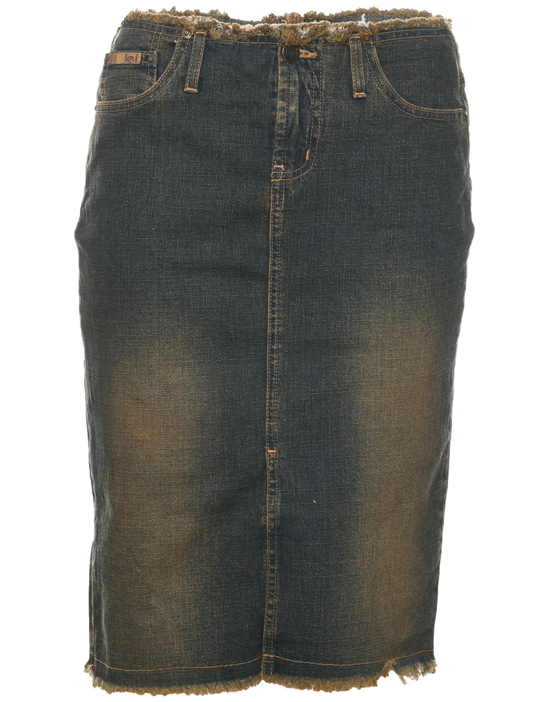 Pencil Shape Denim Skirt - M