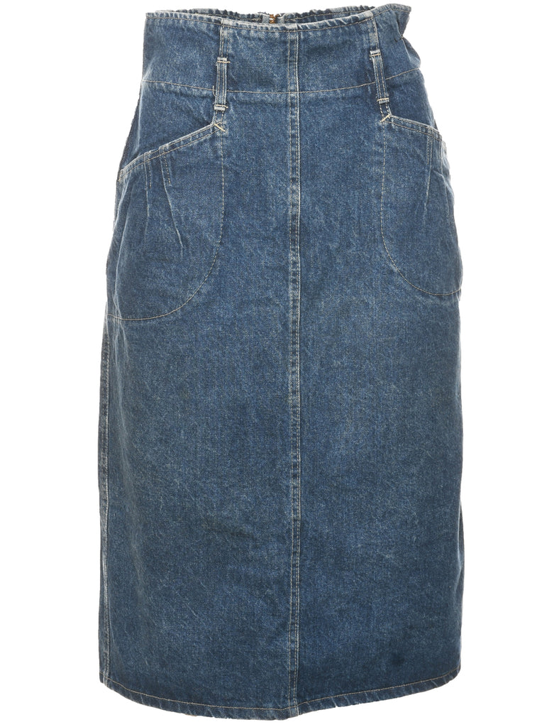 Pencil Shape Denim Skirt - S