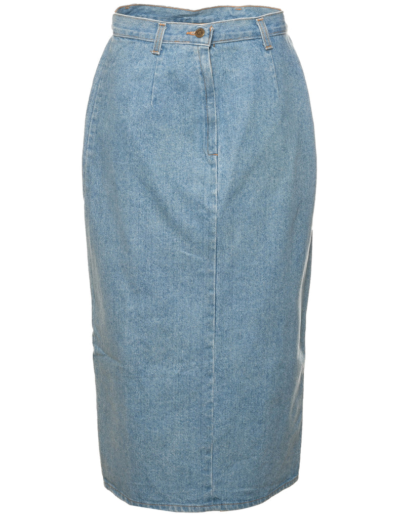 Pencil Shape Denim Skirt - M