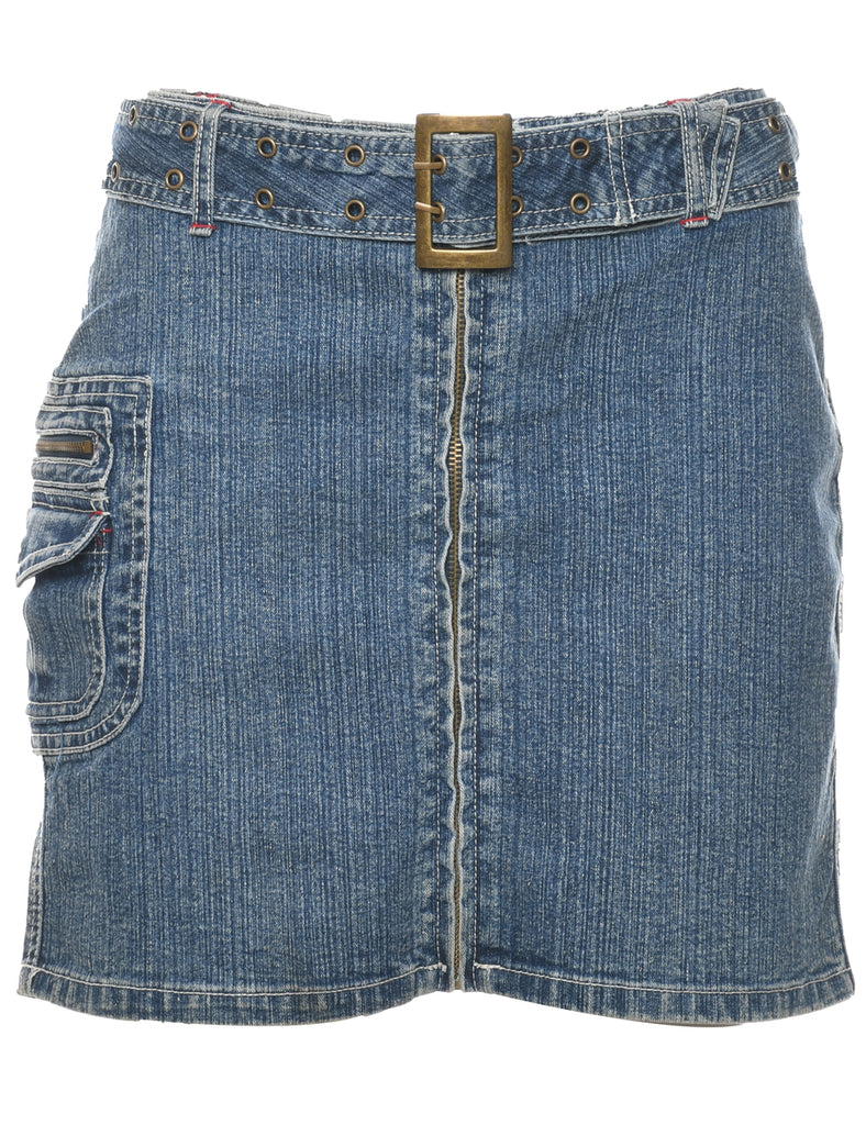 Pencil Shape Denim Skirt - M