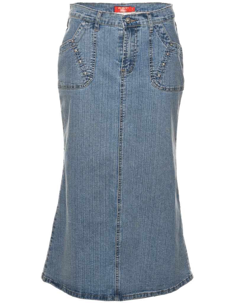 Pencil Shape Denim Skirt - S