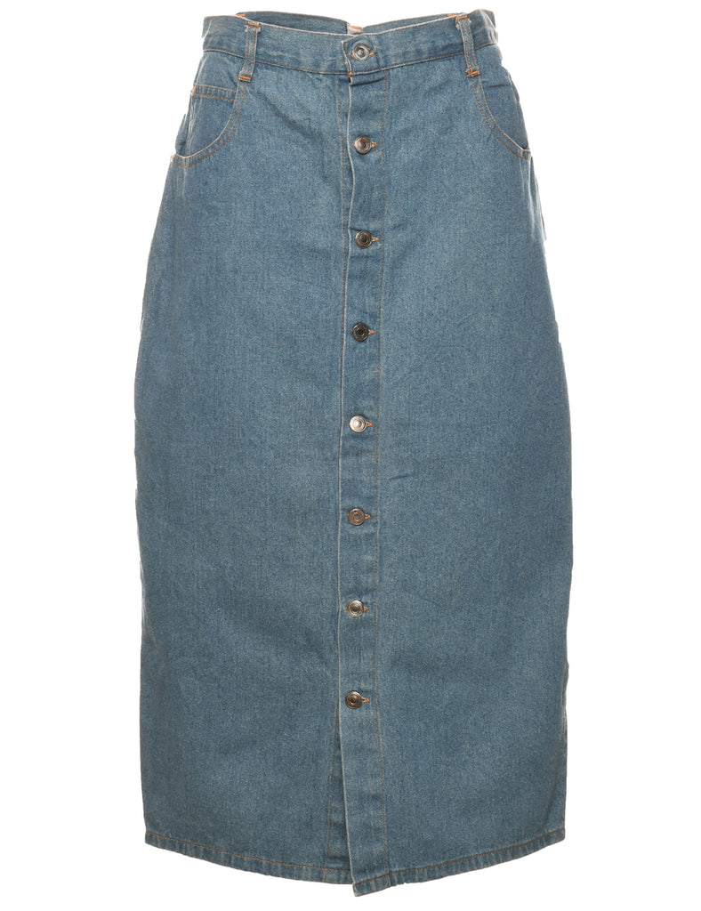 Pencil Shape Denim Skirt - M