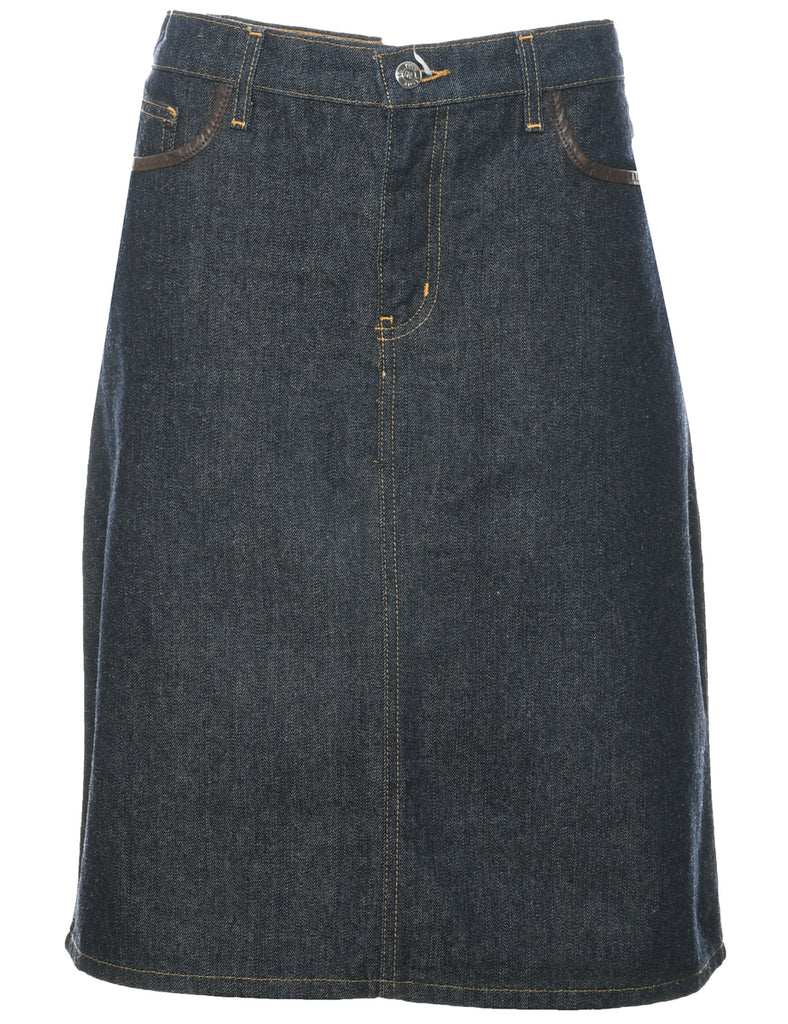 Pencil Shape Denim Skirt - L