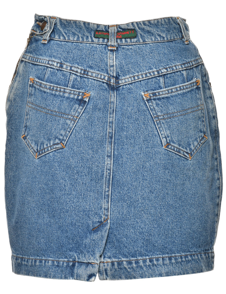 Pencil Shape Denim Skirt - M