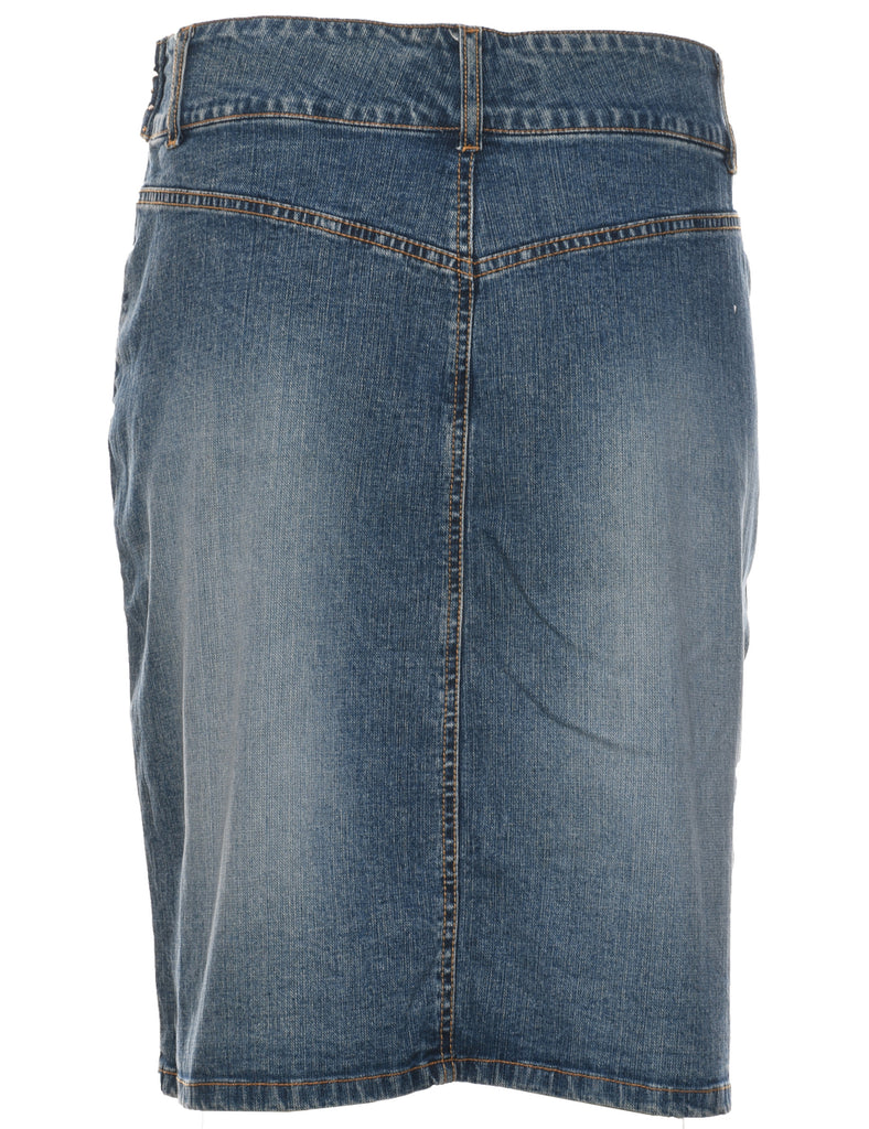 Pencil Shape Denim Skirt - L