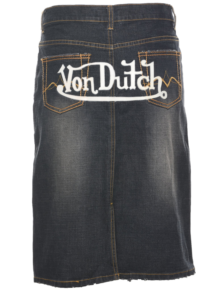 Pencil Shape Denim Skirt - L