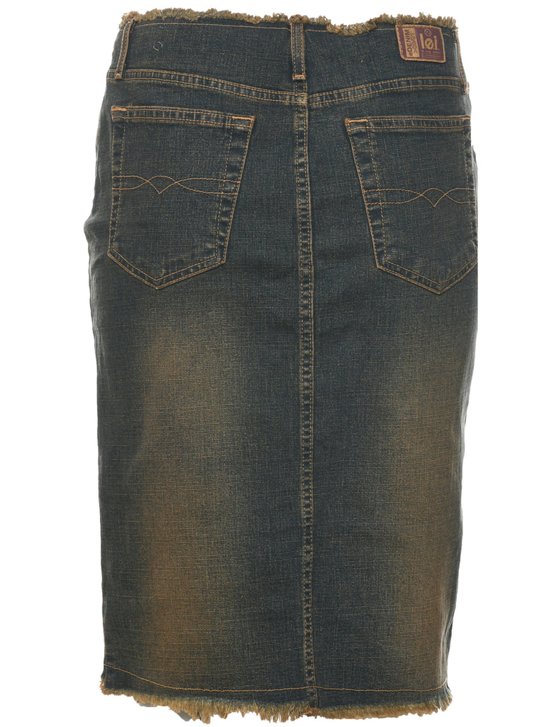 Pencil Shape Denim Skirt - M