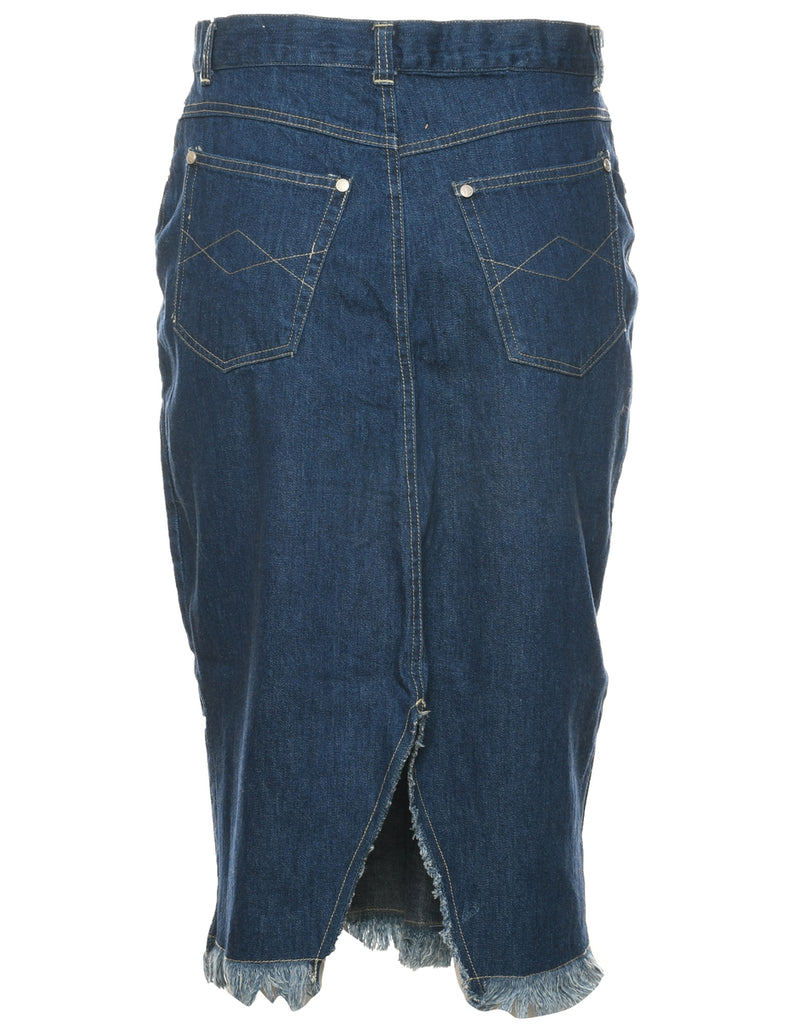 Pencil Shape Denim Skirt - L