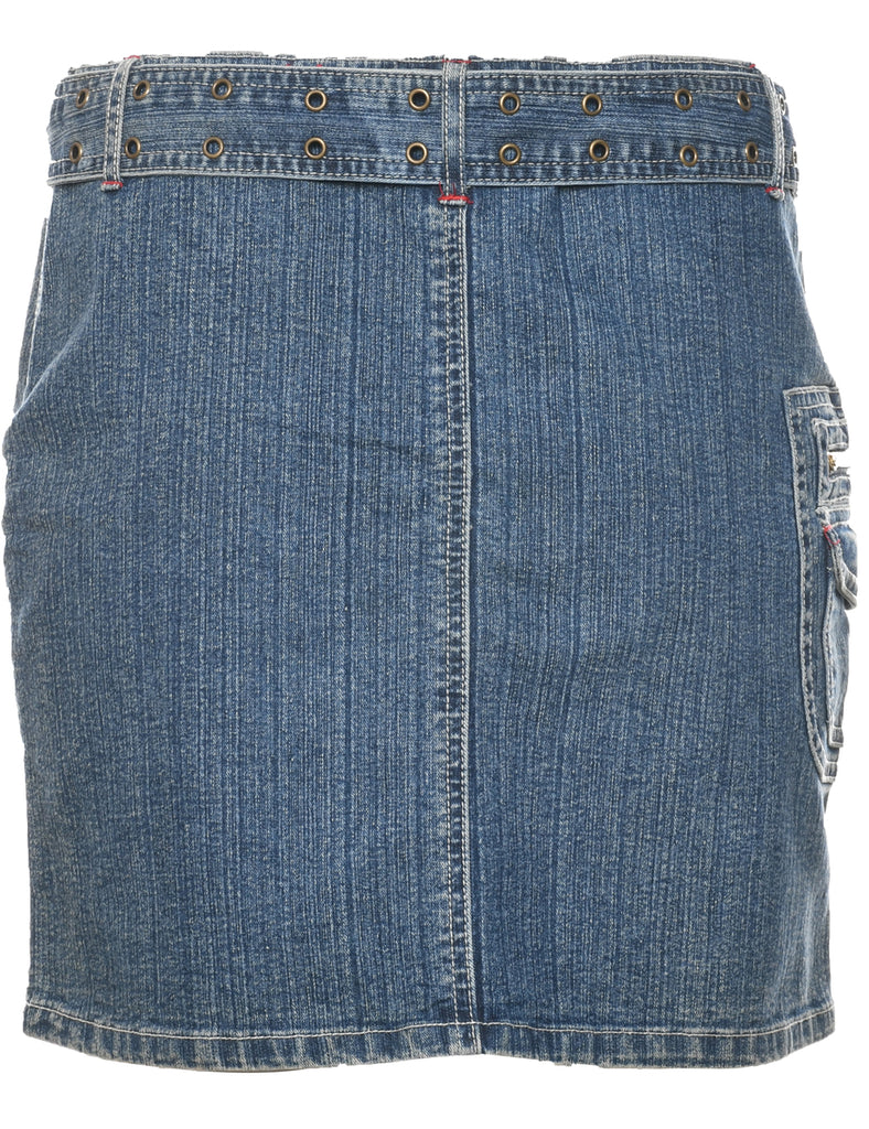 Pencil Shape Denim Skirt - M