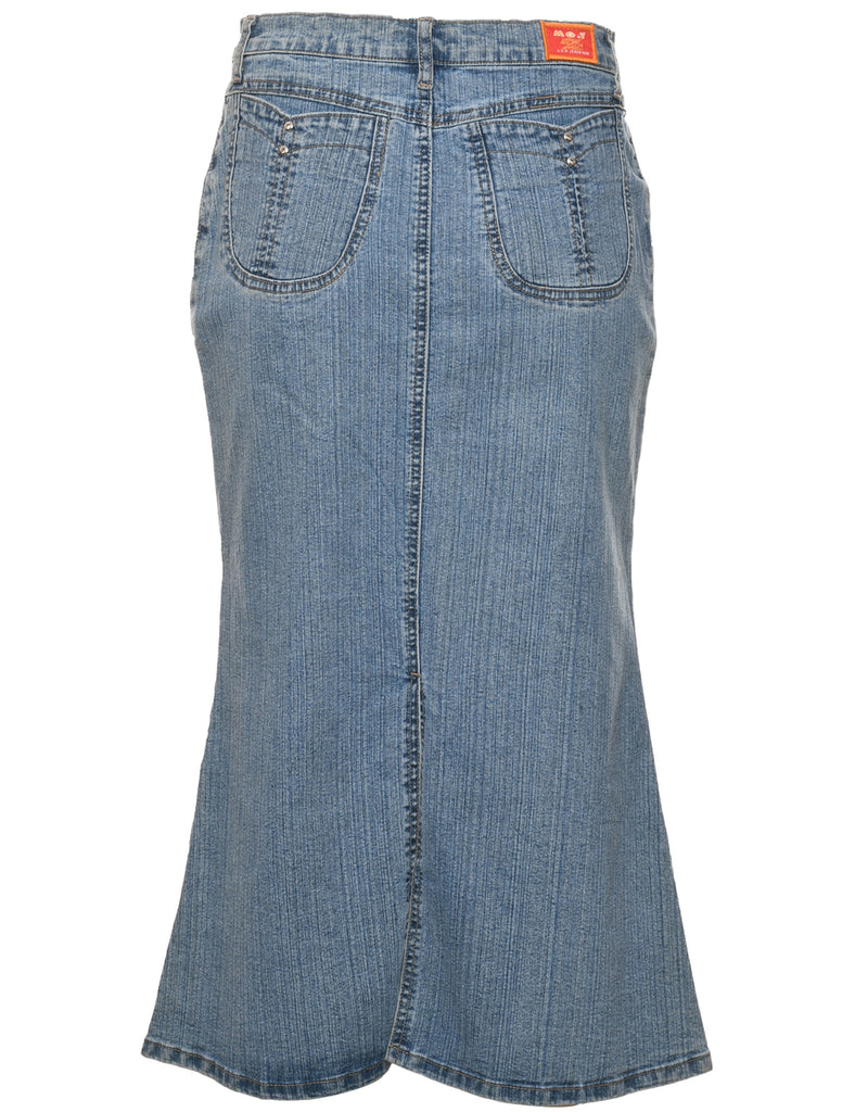 Pencil Shape Denim Skirt - S