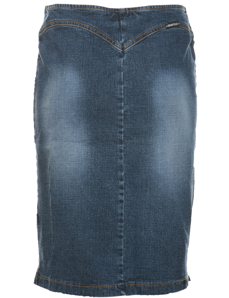 Pencil Shape Denim Skirt - M