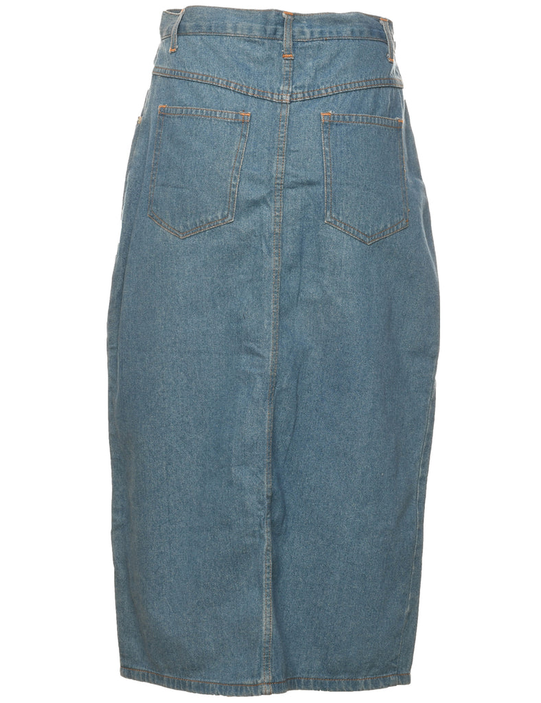 Pencil Shape Denim Skirt - M