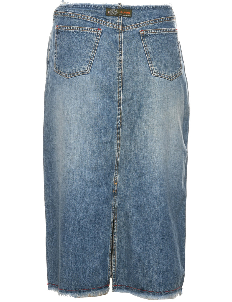 Pencil Shape Denim Skirt - M