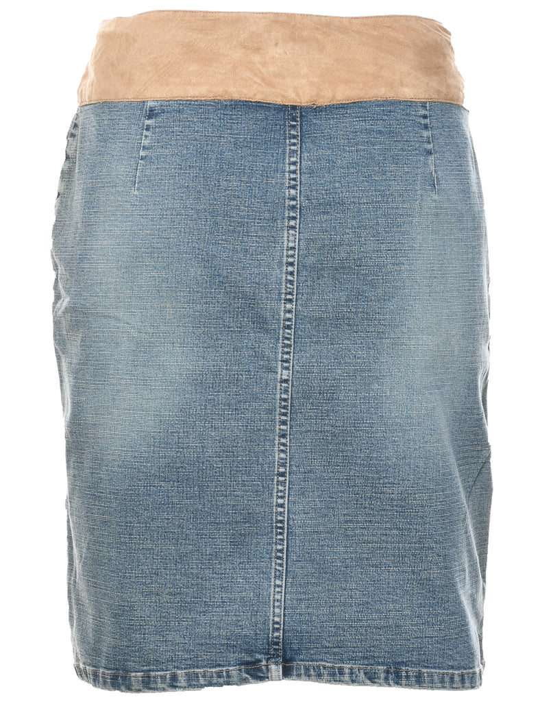 Pencil Shape Denim Skirt - L