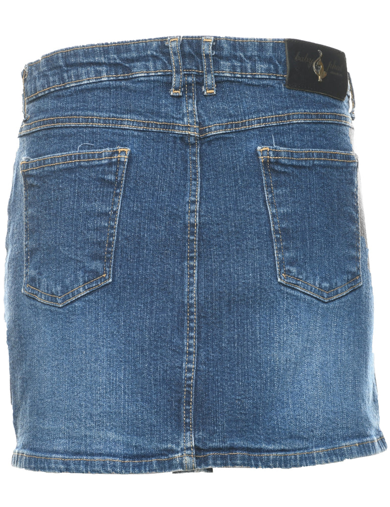 Pencil Shape Denim Skirt - M