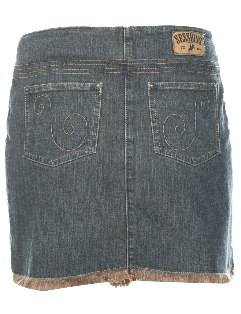 Pencil Shape Denim Skirt - S