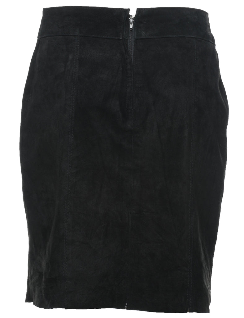 Pencil Shape Suede Skirt - M