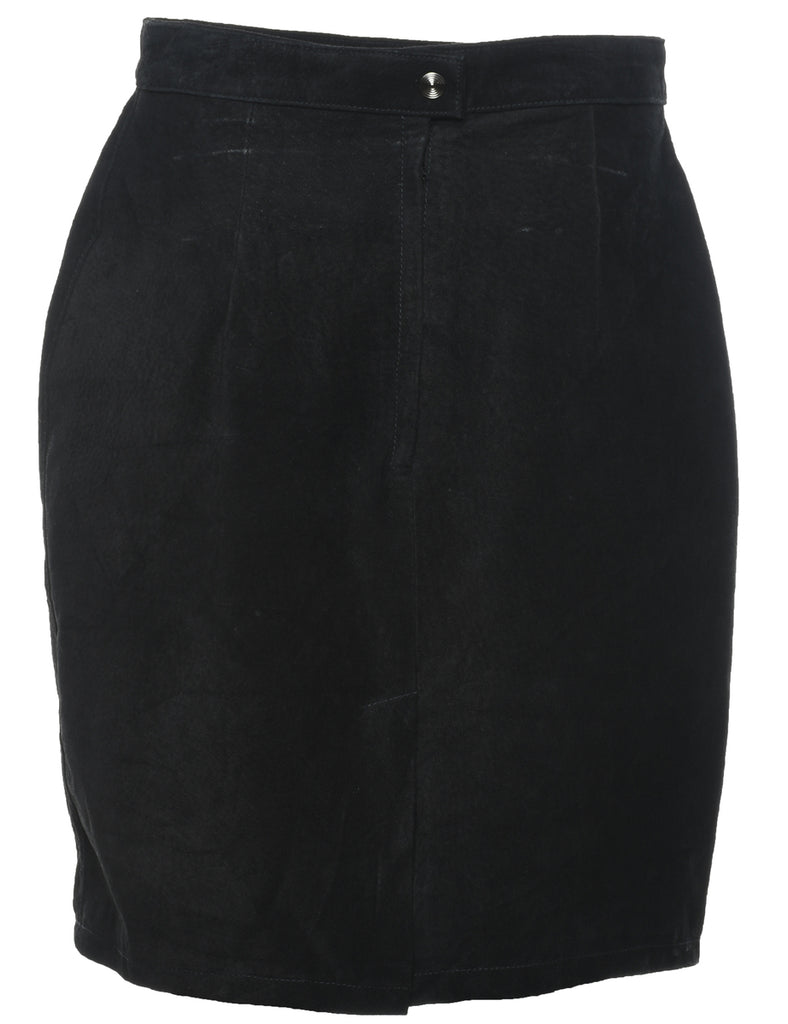 Pencil Shape Suede Skirt - M