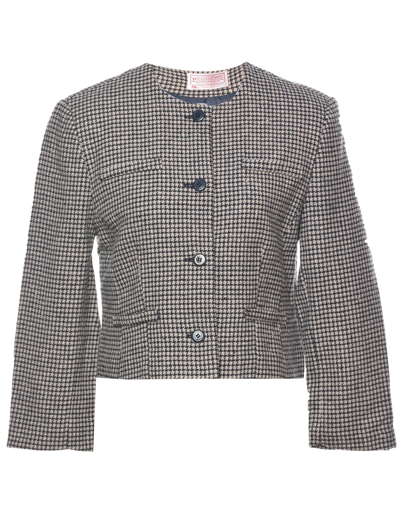 Pendleton Dogtooth Wool Jacket - M