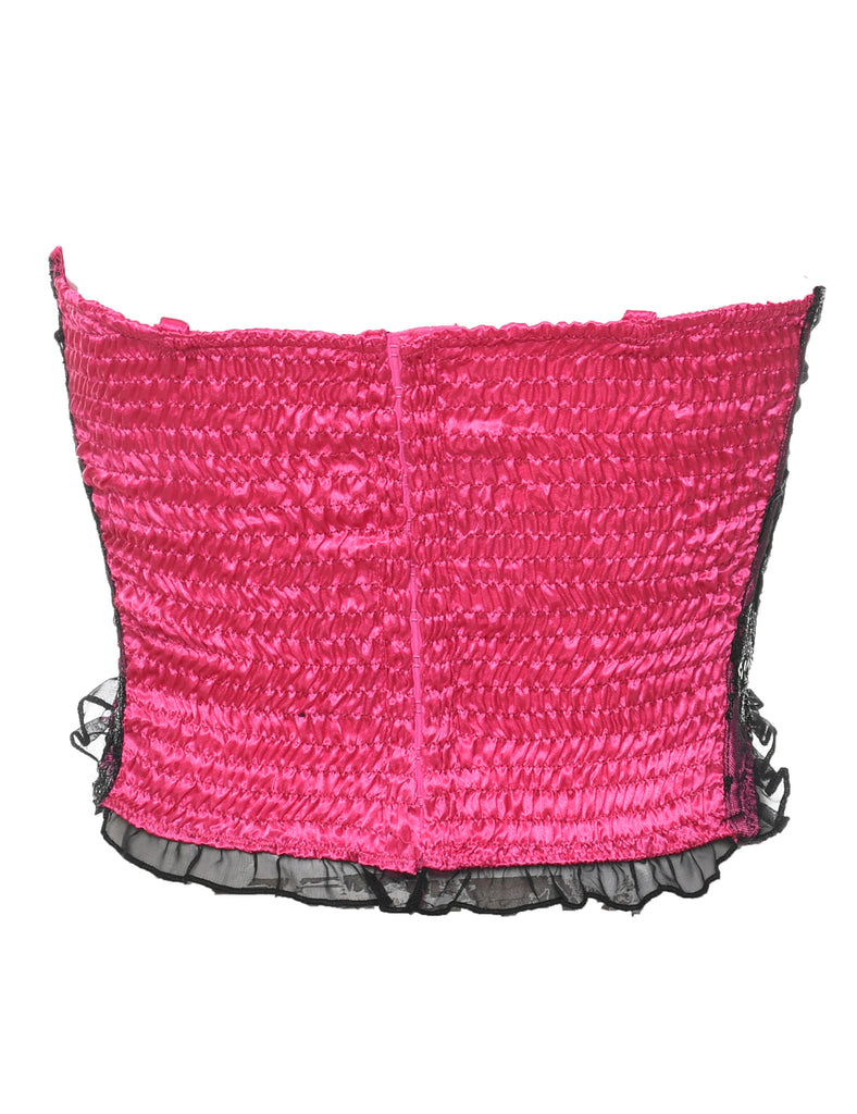 Pink Lace Bustier - S