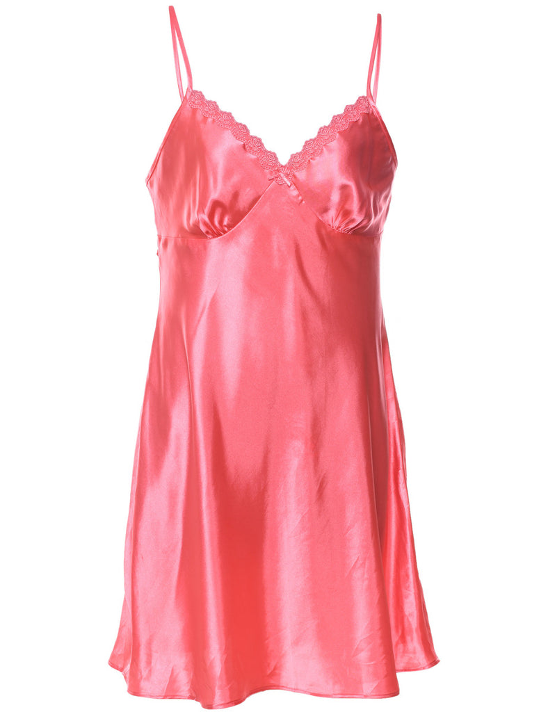 Pink Shiny Slip Dress - M