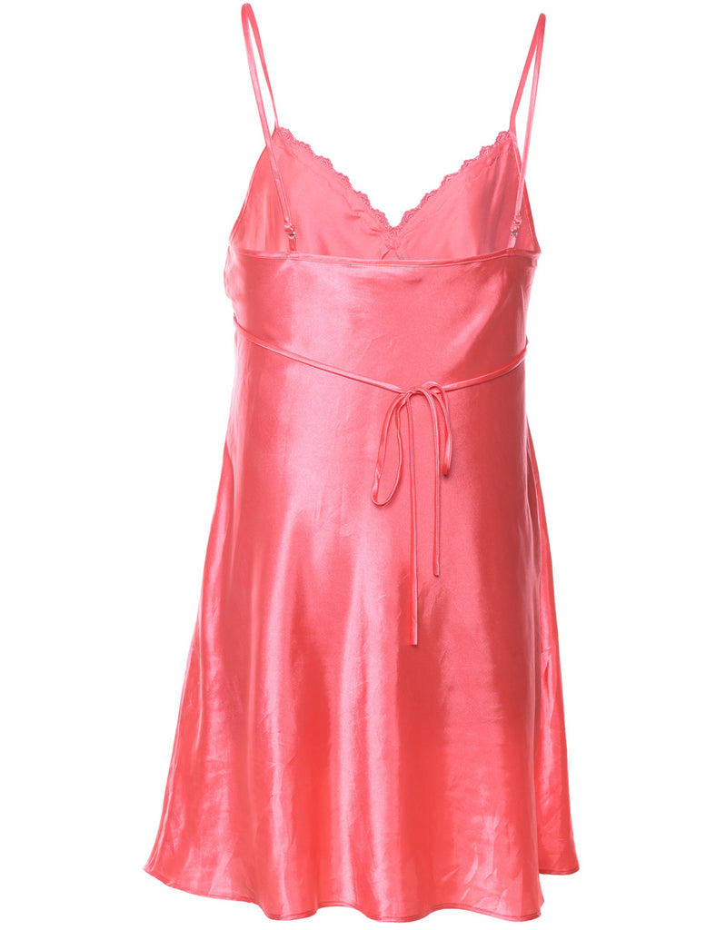 Pink Shiny Slip Dress - M