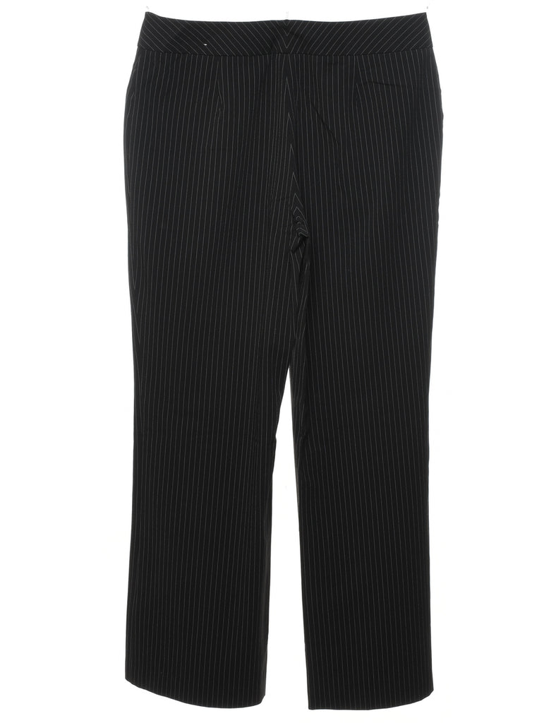 Pinstriped Black & White Trousers - W34 L30