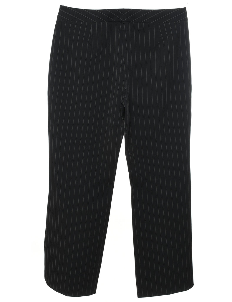 Pinstriped Black & White Trousers - W33 L28