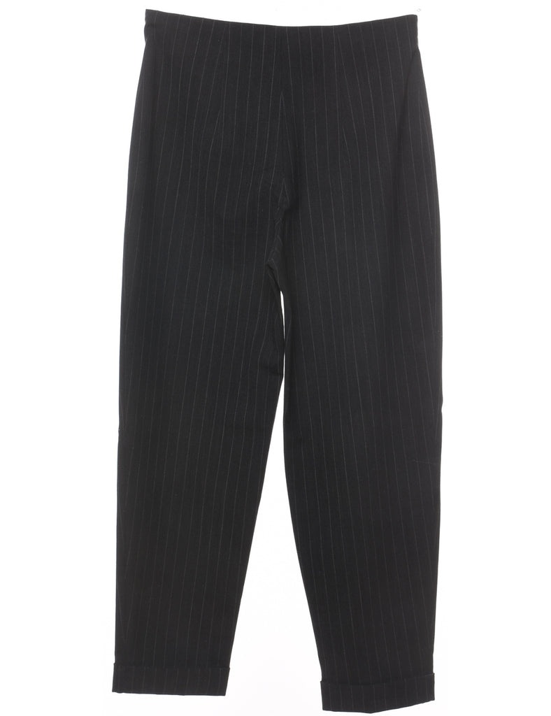 Pinstriped Dark Grey Trousers - W29 L26