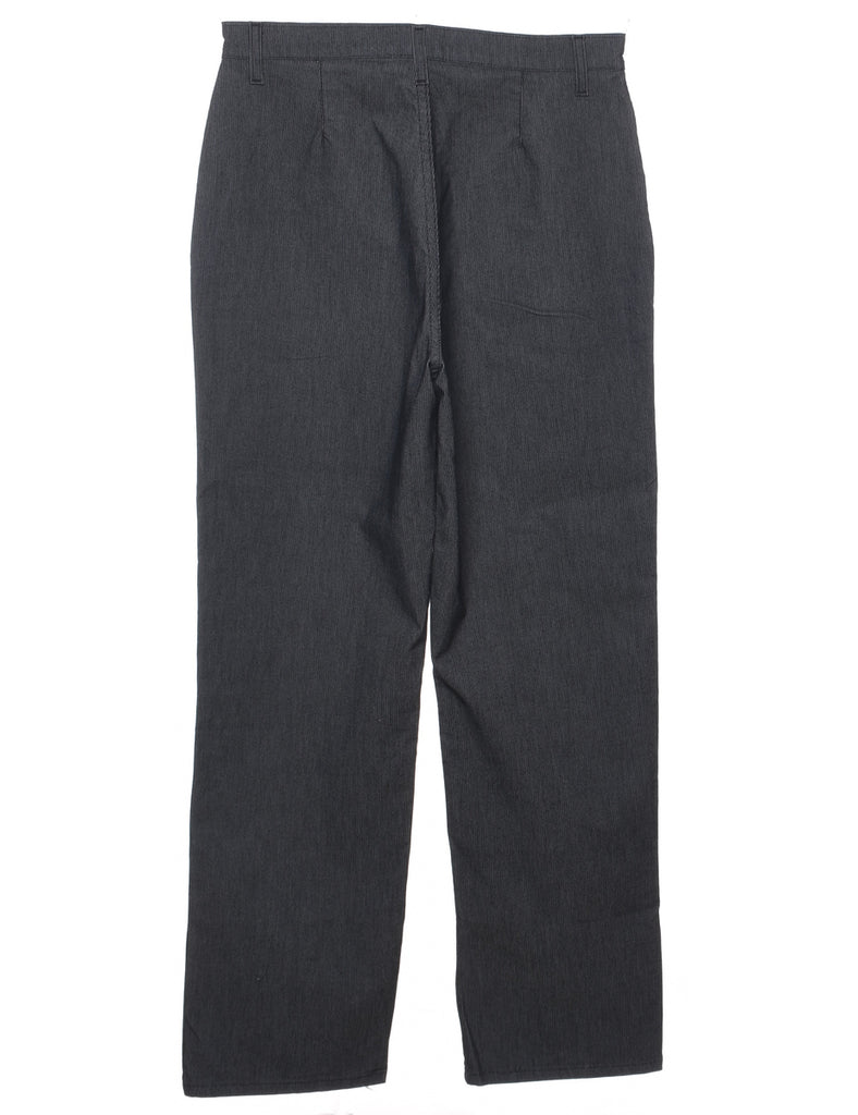 Pinstriped Dark Grey Trousers - W32 L32