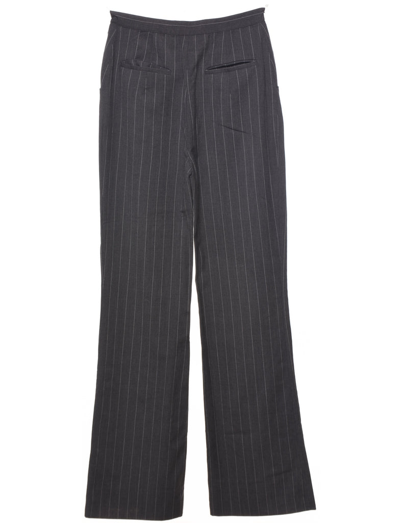 Pinstriped Dark Grey Trousers - W27 L33