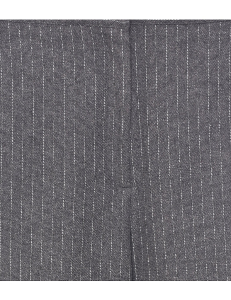 Pinstriped Grey Trousers - W31 L29