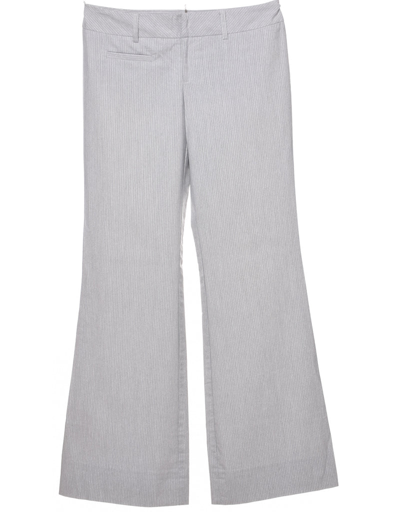 Pinstriped Light Grey Trousers - W31 L34