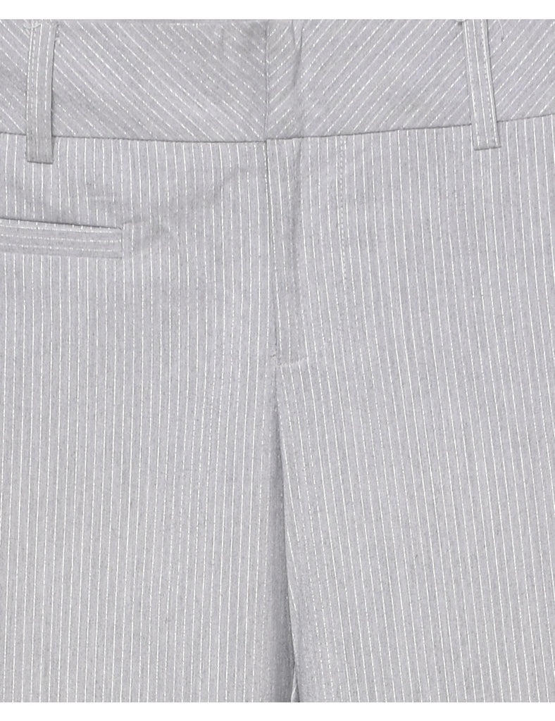 Pinstriped Light Grey Trousers - W31 L34