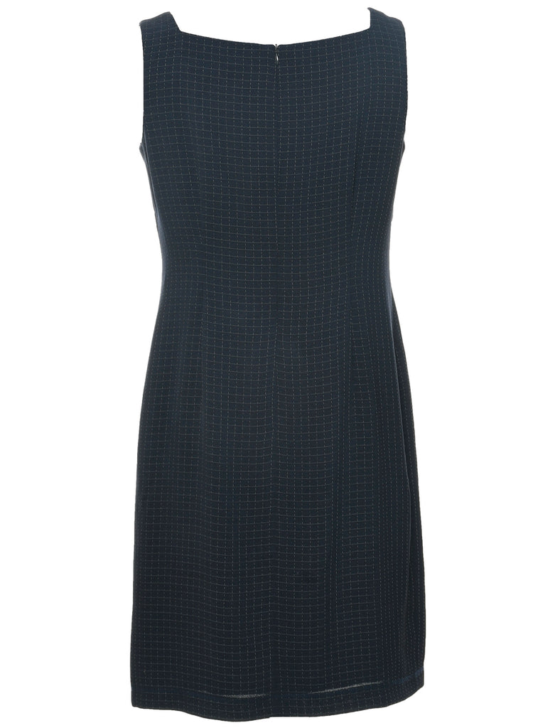 Pinstriped Navy Dress - M