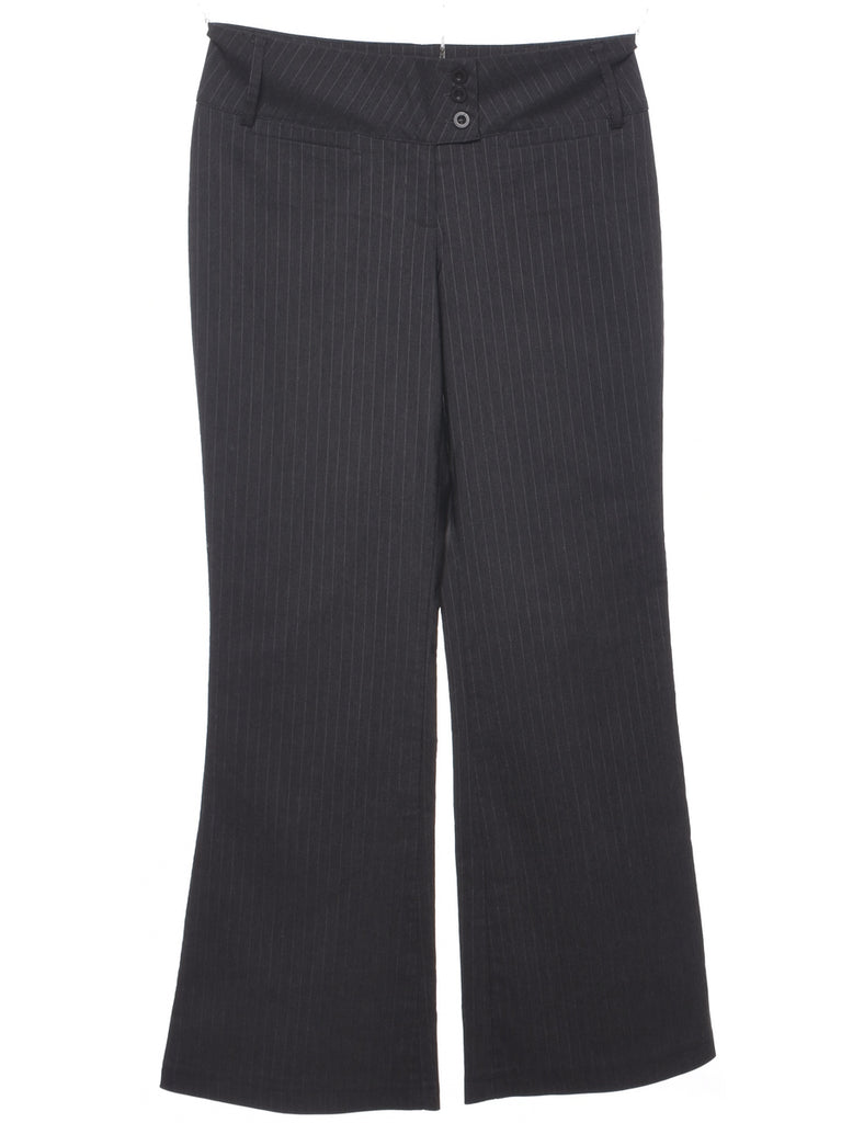 Pinstriped Y2K Flared Leg Trousers - W31 L31