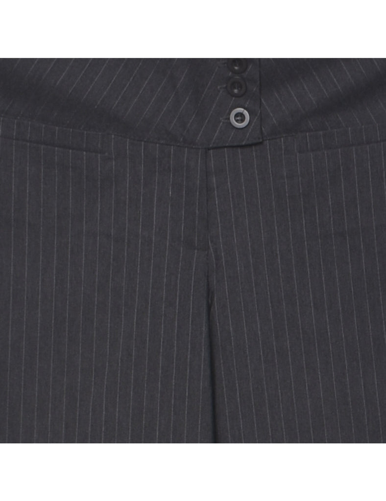 Pinstriped Y2K Flared Leg Trousers - W31 L31