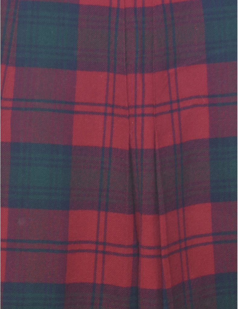 Plaid Midi Skirt - S