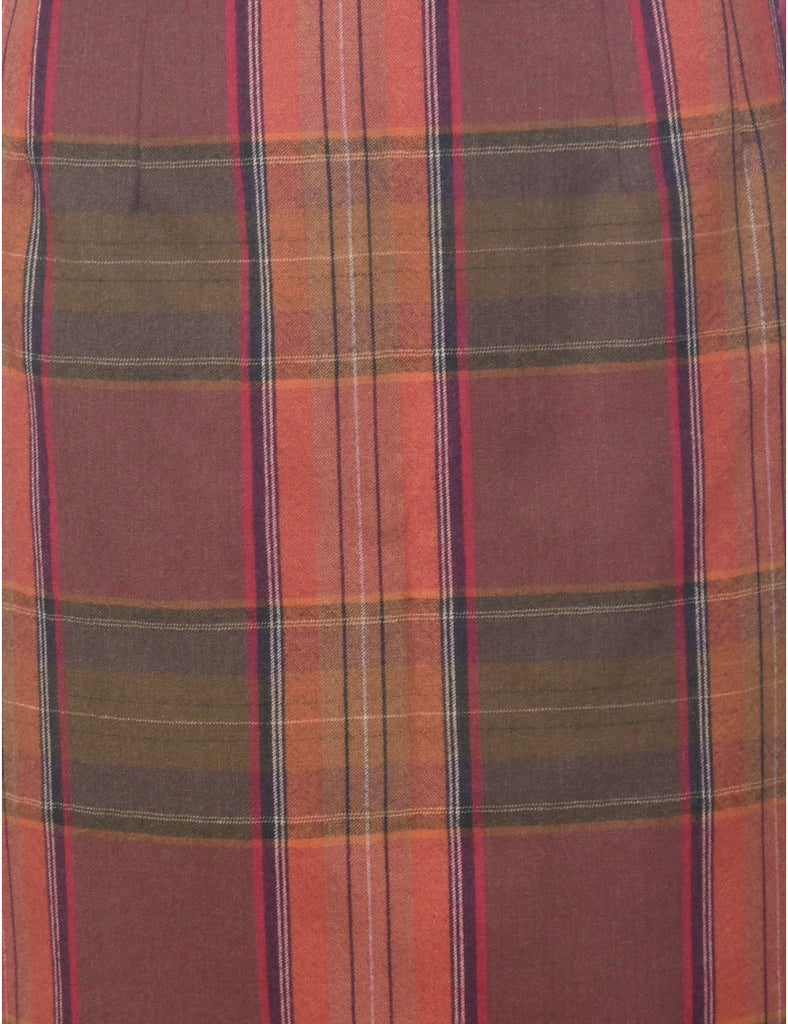 Plaid Pencil Skirt - S