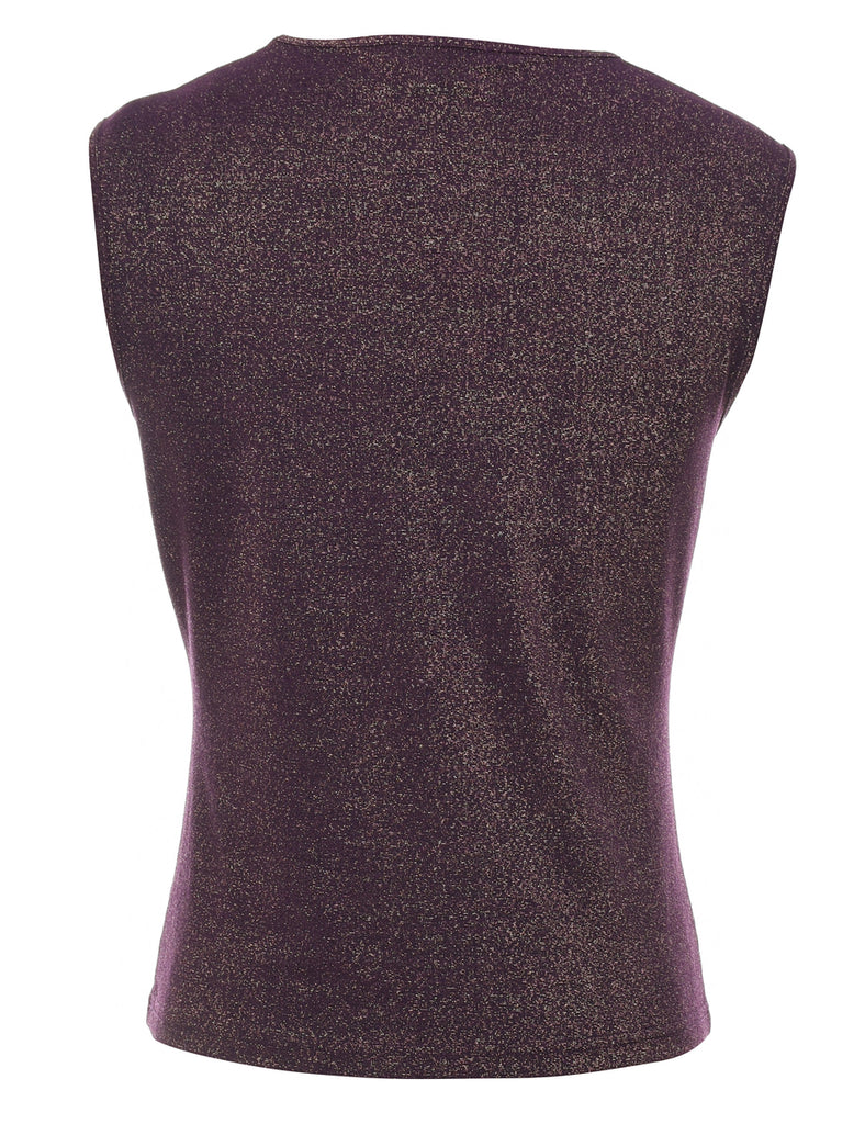 Plum Metallic Evening Top - S