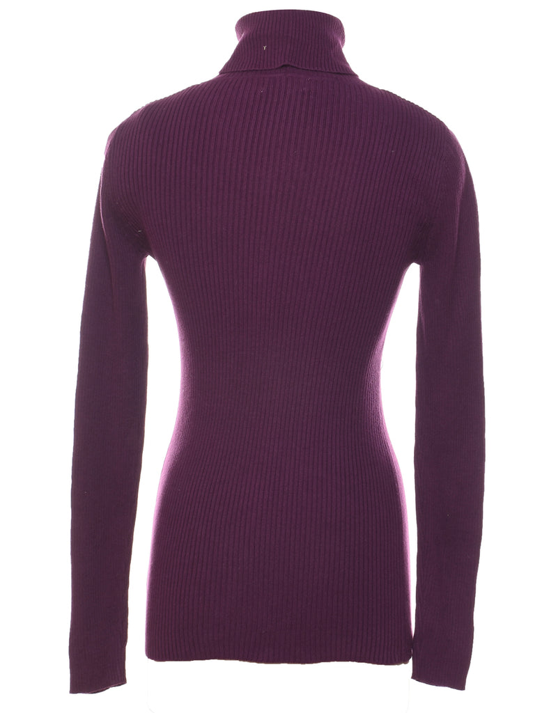 Plum Turtleneck Jumper - M