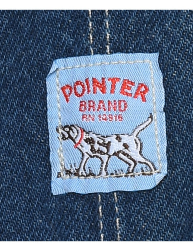 Pointer Dark Wash Dungarees - W40 L32