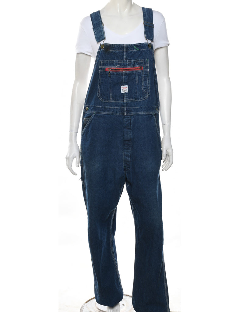 Pointer Dark Wash Flared Dungarees - W38 L33