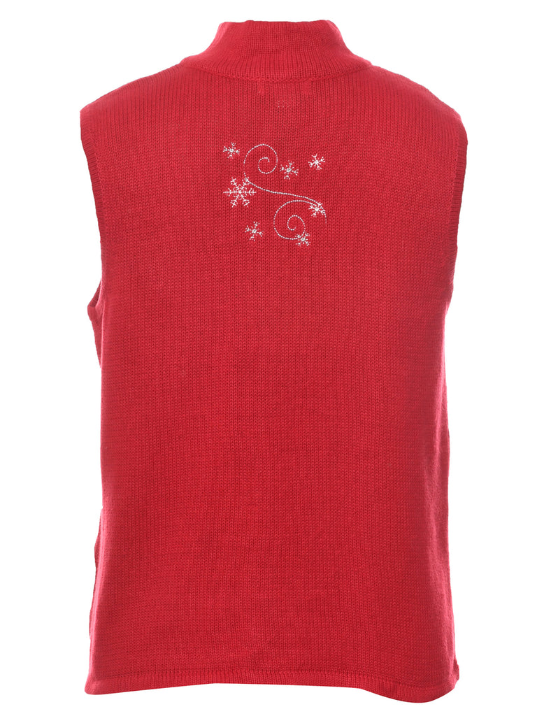 Polar Bear Design Christmas Vest - M