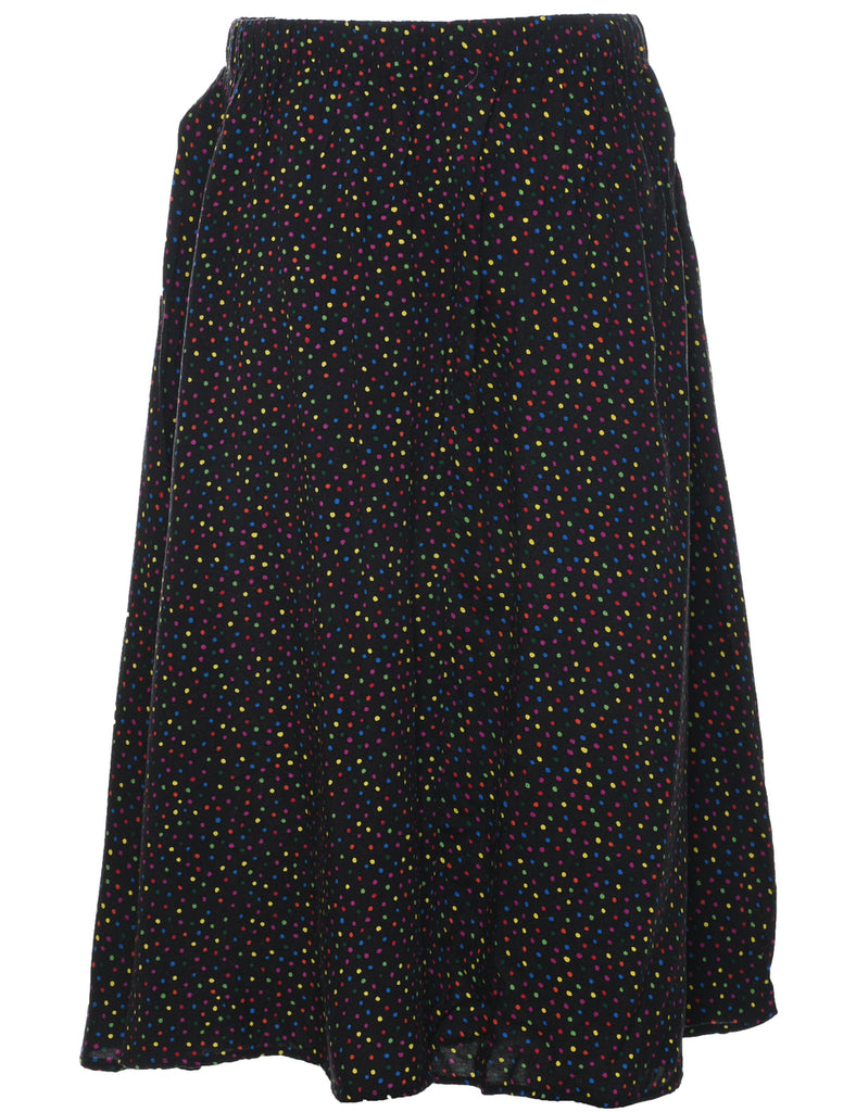 Polka Dot  Flared Skirt - M