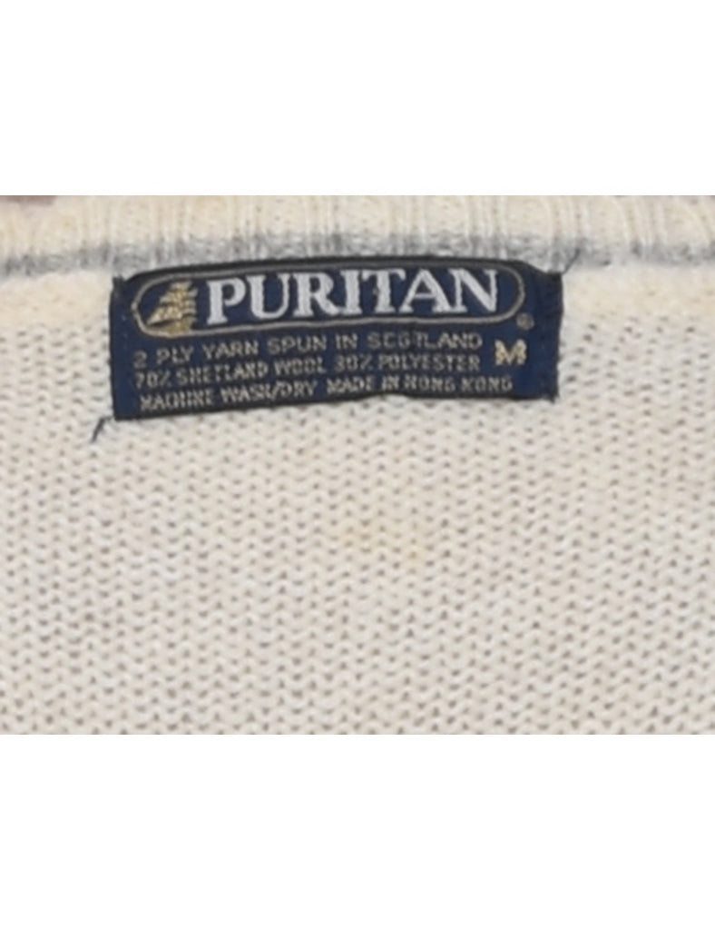 Puritan Geometric Pattern Multi-Colour Jumper - M