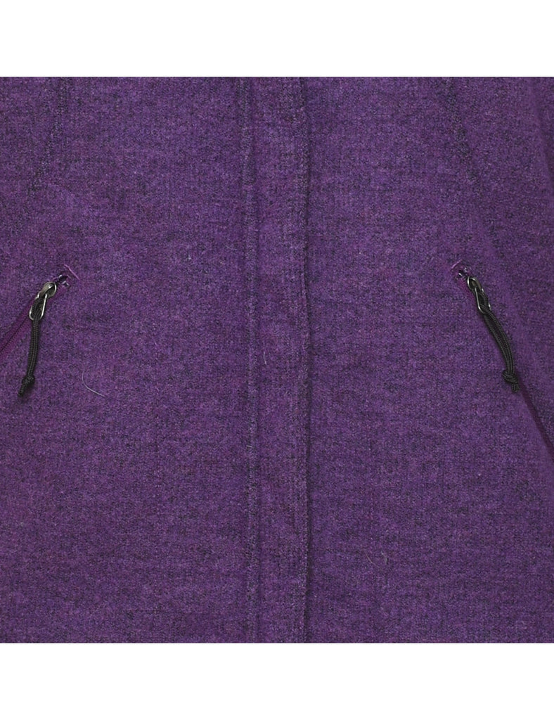 Purple & Black Contrast The North Face Fleece - M