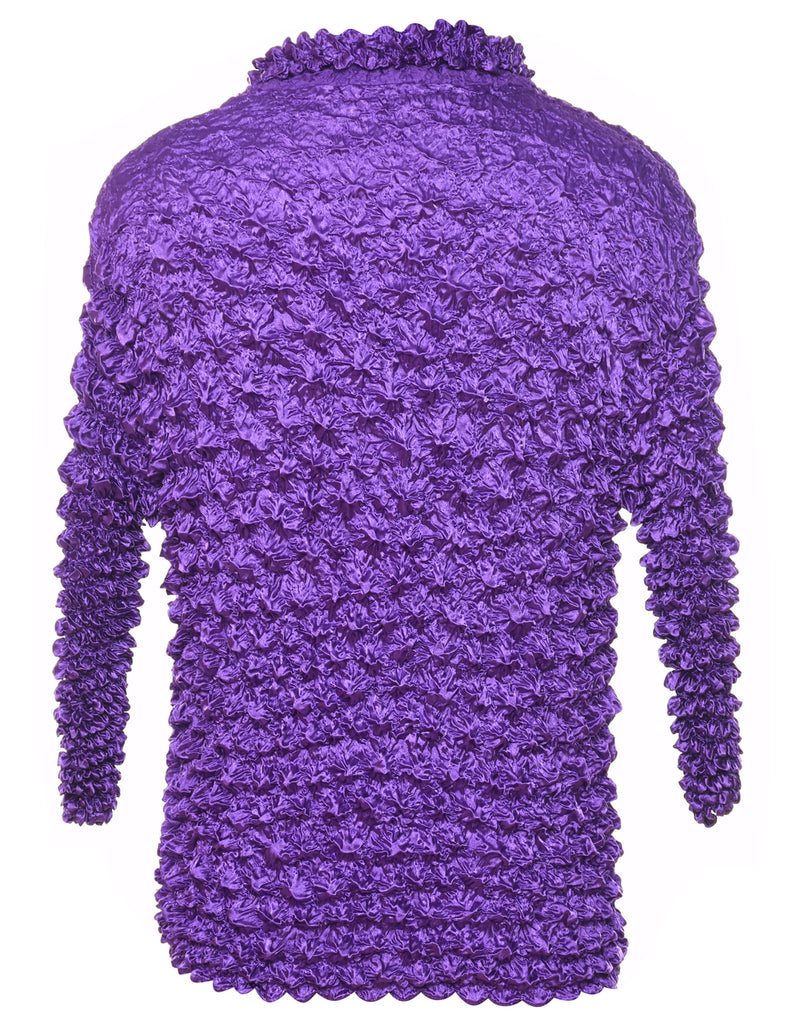 Purple Crinkled Blouse - M