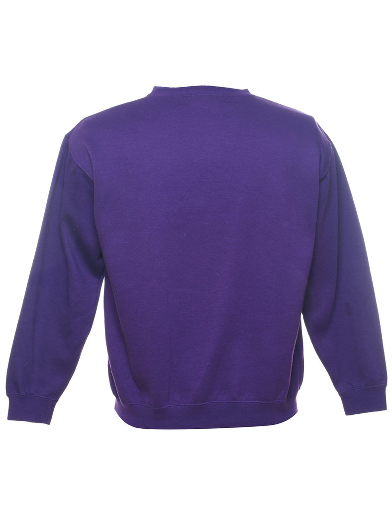 Purple Plain Sweatshirt - M