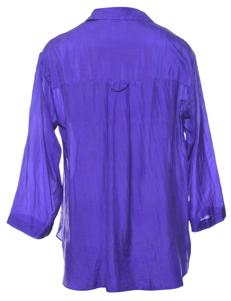 Purple Silk Shirt - L